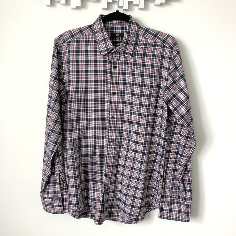 Hugo boss • plaid button-up